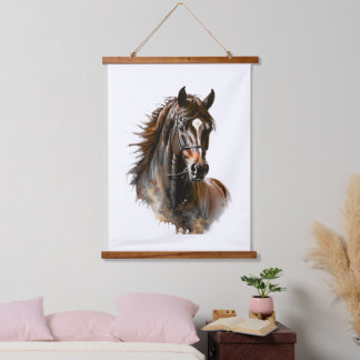 馬の壁掛けタペストリー 動物 馬 吊り下げ型タペストリー