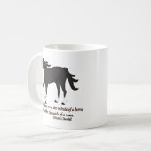 馬の外側に何かがある コーヒーマグカップ (正面左)