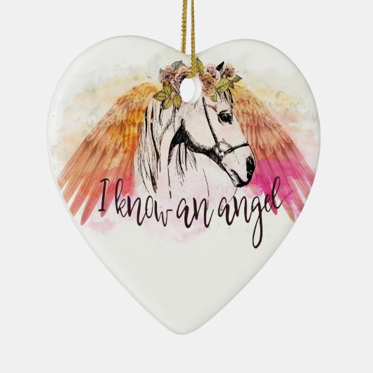 馬の天使のクリスマスのオーナメント セラミックオーナメント (右)