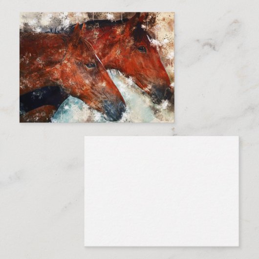 馬の夫婦 名刺 (正面/裏面)