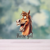 馬の女おもしろいの子 アクリルサイン (ニュートラル)