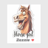 馬の女おもしろいの子 シール (シート)