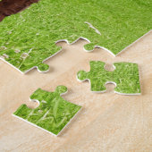 馬の女の子の乗馬の牧草地パーソナライズ ジグソーパズル (側面)