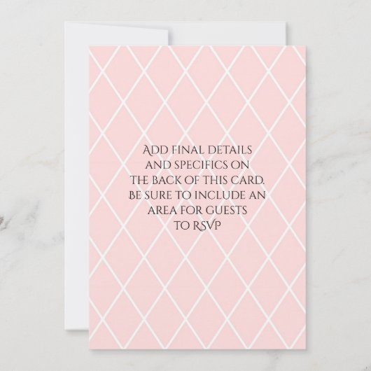 馬の女の子の誕生日 招待状 (裏面)