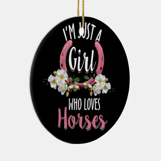 馬の女の子を愛しているだけの女の子フローラ セラミックオーナメント (右)