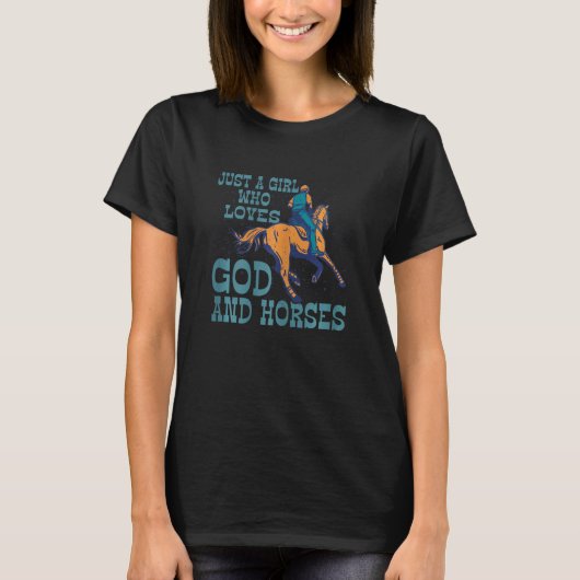 馬の女の子バールティング 6 Tシャツ (正面)