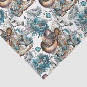 馬の女の子女性のカーボーイパターンターコイズフローラ 薄葉紙 (詳細)