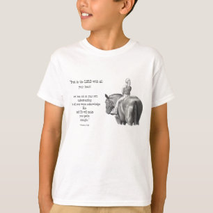 馬の女の子: 聖書の詩: 鉛筆の芸術 Tシャツ