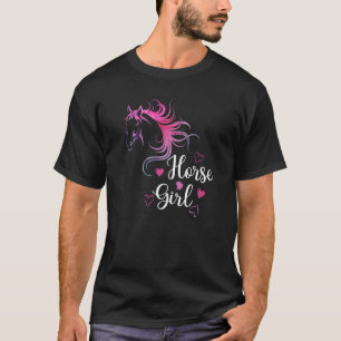 馬の女の子 馬好き 乗馬 キッズ レディース Tシャツ