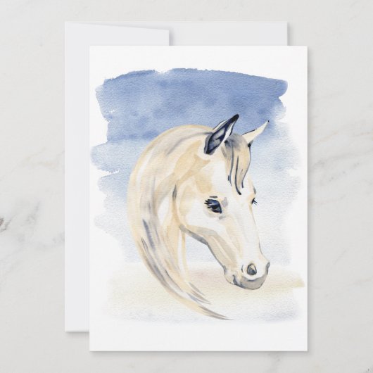 馬の女性のカーボーイベビーシャワー馬術フローラ 招待状 (裏面)