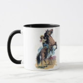 馬の女性のカーボーイ マグカップ (左)