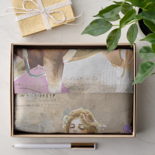 馬の女性の乗馬レディフローラデコページ 薄葉紙 (ギフト)