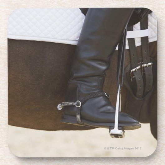 馬の女性の馬場馬術のライダーの詳細 コースター (正面)