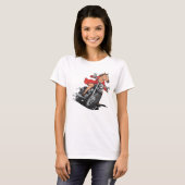 馬の女性バイク Tシャツ (正面フル)