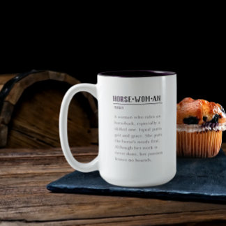 馬の女性マグカップの定義 ツートーンマグカップ