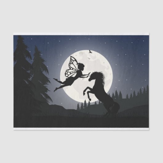 馬の妖精シルエットムーンフォレストヒルデコップページ 薄葉紙 (正面)