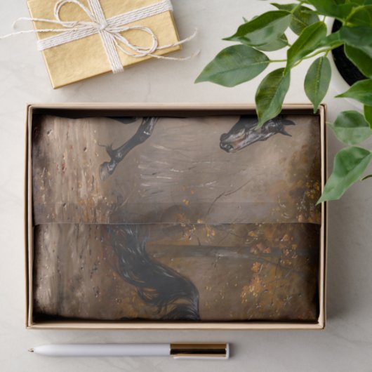 馬の威厳のあるギャロッピングの切り離 薄葉紙 (ギフト)