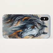 馬の威厳のある芸術詳細写実的なマネ Case-Mate iPhoneケース (裏面(横))