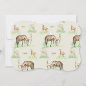 馬の子馬のベビーシャワー招待状 招待状 (裏面)