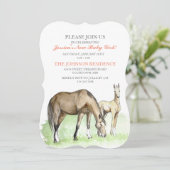 馬の子馬のベビーシャワー招待状 招待状 (スタンド正面)