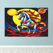 馬の宇宙 キャンバスプリント (インサイチュ (ウッドフロア))