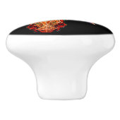 馬の宝石ルックモザイクカラフル女性のカーボーイ セラミックノブ (側面)