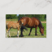馬の家業カードを牧草を食べること 名刺 (裏面)