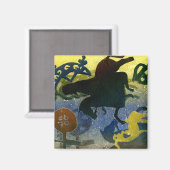 馬の小柄な男 マグネット (正面/裏面)