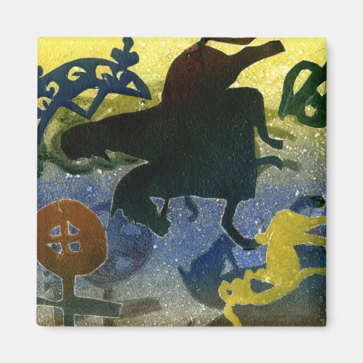 馬の小柄な男 マグネット (正面)