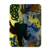 馬の小柄な男 マグネット (縦)