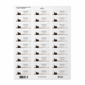 馬の差出人住所ラベル ラベル (フルシート)