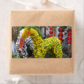 『馬の年』|春馬..フラワー中国のトピアリー ラベル (インサイチュ)