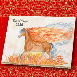 馬の年・火のエネルギーを込めて 2026年おめでとう カード