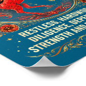 馬の年 2026 旧正月 中国風 メンズ ポスター (角)