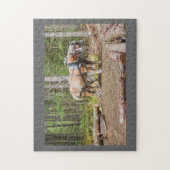 馬の引きはメインの森をログオンします ジグソーパズル (縦)