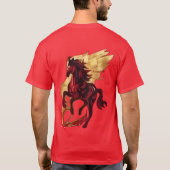 馬の引用グラフィックTシャツ Tシャツ (裏面)