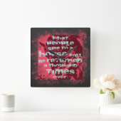 馬の引用文II -柱時計 スクエア壁時計 (ホーム)