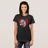 馬の影のハート馬乗りギ Tシャツ (正面フル)