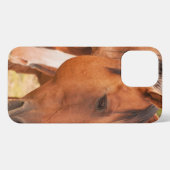 馬の後ろに隠れている馬 iPhoneケース (裏面横)