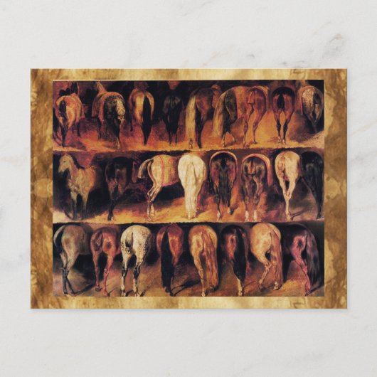 馬の後ろ姿 ポストカード (正面)