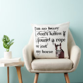 馬の忙し所有者ストレス引用文おもしろい漫画 クッション (椅子)