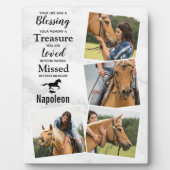 馬の思い出記念写真コラージュ フォトプラーク (正面)