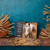 馬の思い出 馬の追悼プレート フォトプラーク (側面)