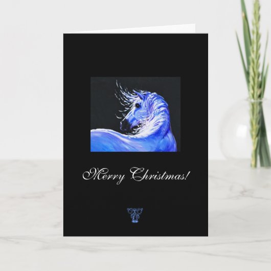 馬の恋人のためのクリスマスカード シーズンカード (正面)