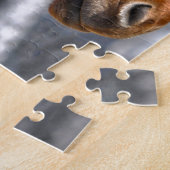 馬の恋人の動物ウマ科のデザイン ジグソーパズル (側面)