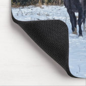 馬の恋人の美しいウマ科の動物デザイン マウスパッド (コーナー)