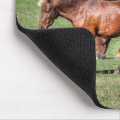 馬の恋人の美しいウマ科の動物デザイン マウスパッド (コーナー)