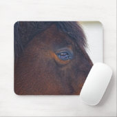 馬の恋人の美しい馬の目の動物デザイン マウスパッド (マウス)