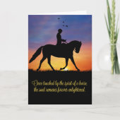 馬の悔やみや弔慰とドレスセージライダー カード (正面)