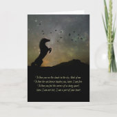 馬の悔やみや弔慰カードの損失 カード (正面)